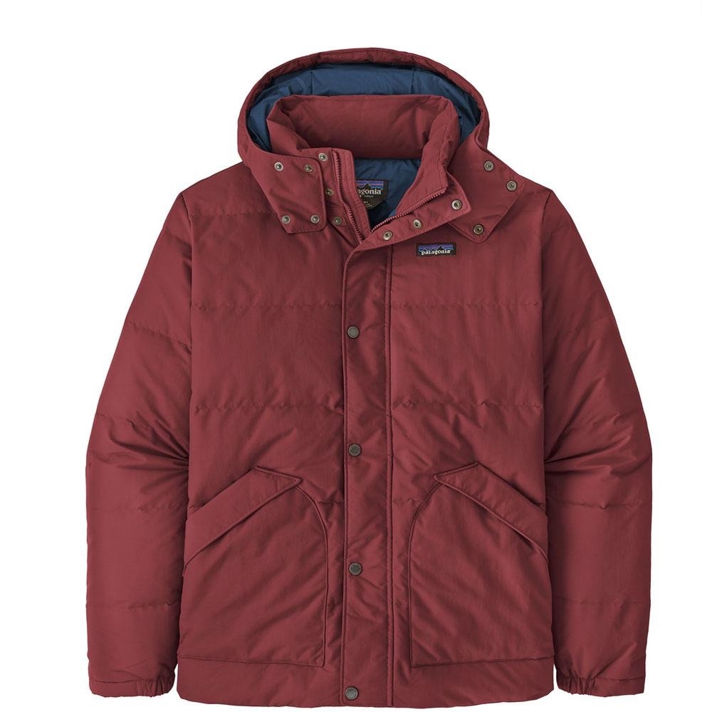 Patagonia Men's Burgundy Hooded Puffer Jacket